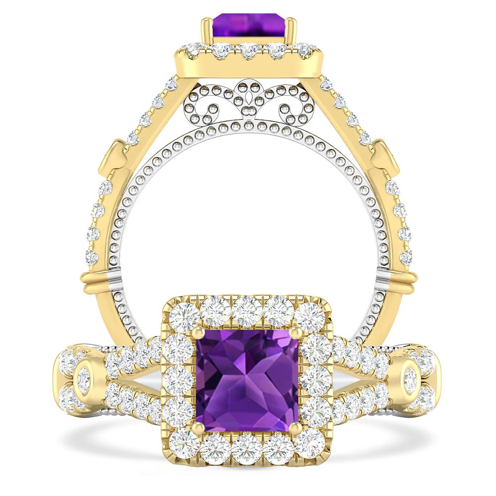 Yellow Gold - Amethyst