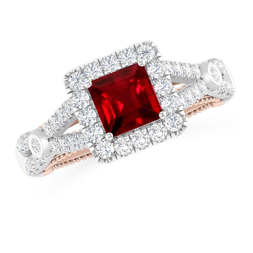 White Gold - Ruby