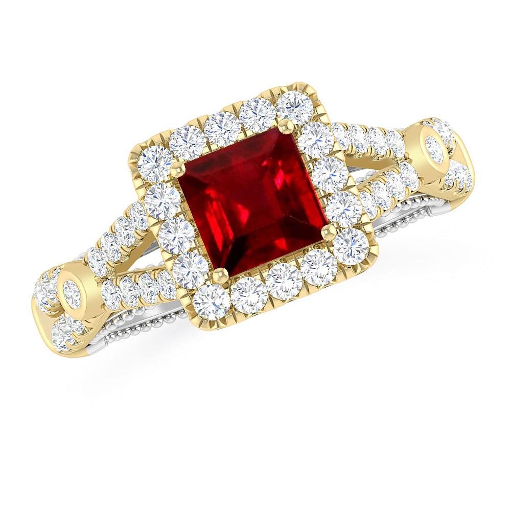 Yellow Gold - Ruby