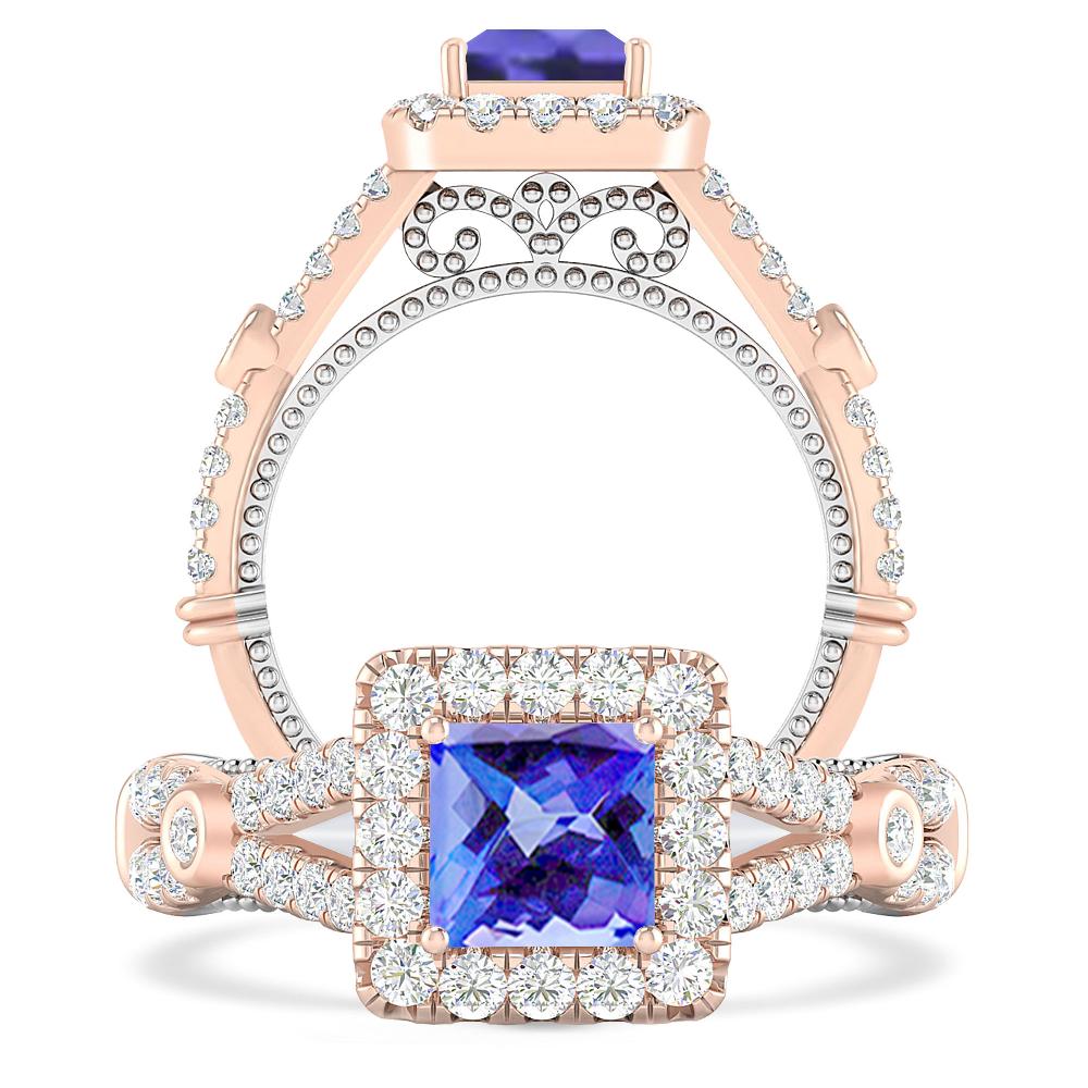 Rose Gold - Tanzanite