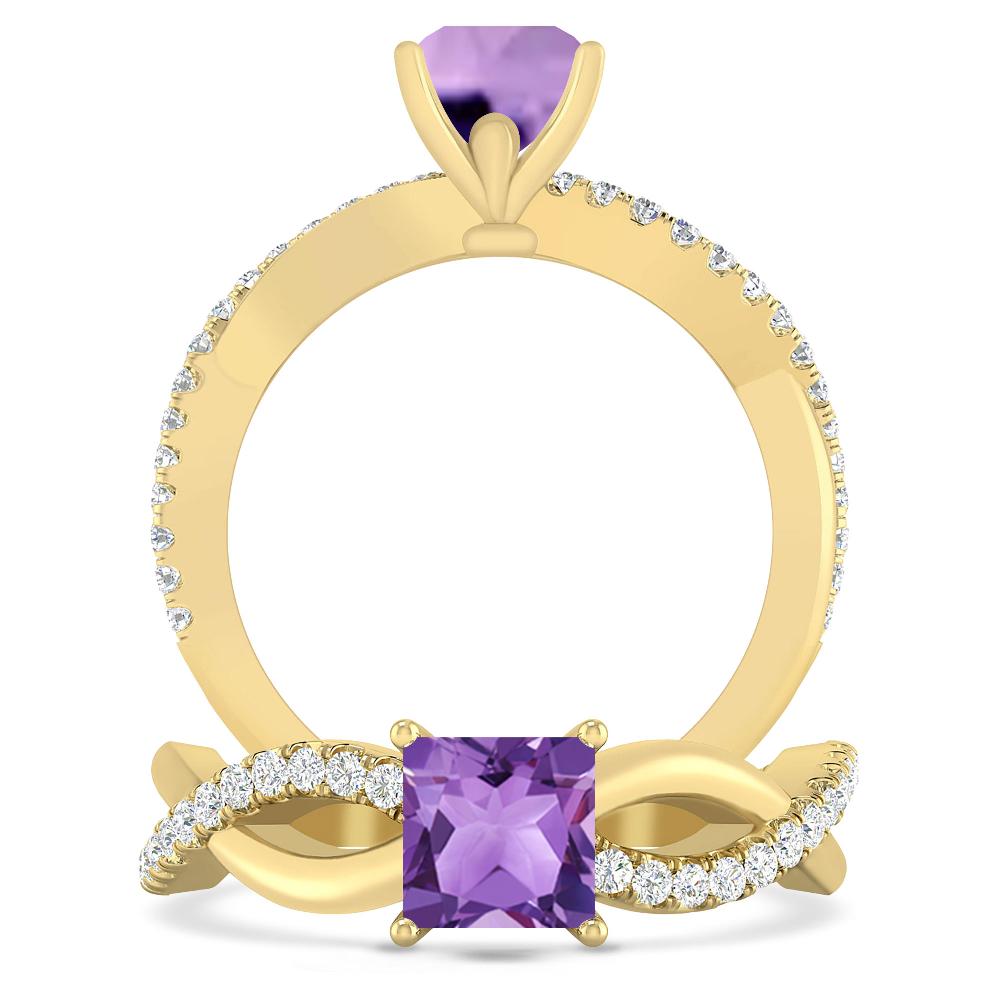 Yellow Gold - Amethyst