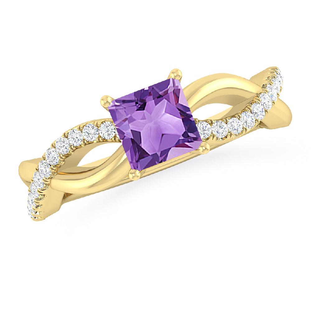 Yellow Gold - Amethyst