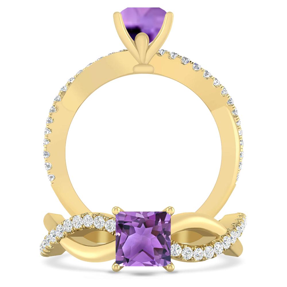 Yellow Gold - Amethyst