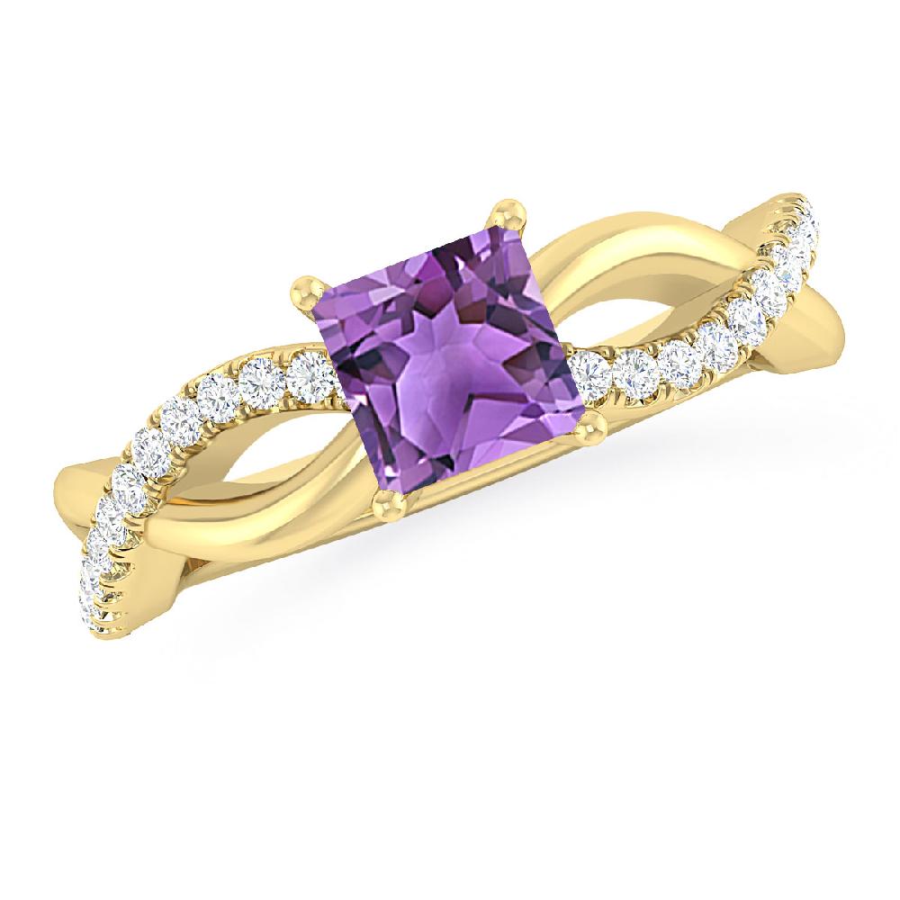 Yellow Gold - Amethyst