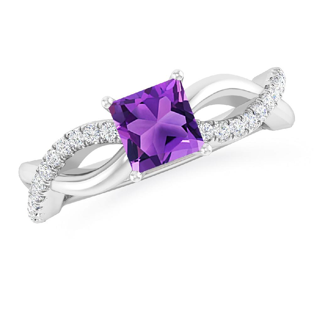 White Gold - Amethyst