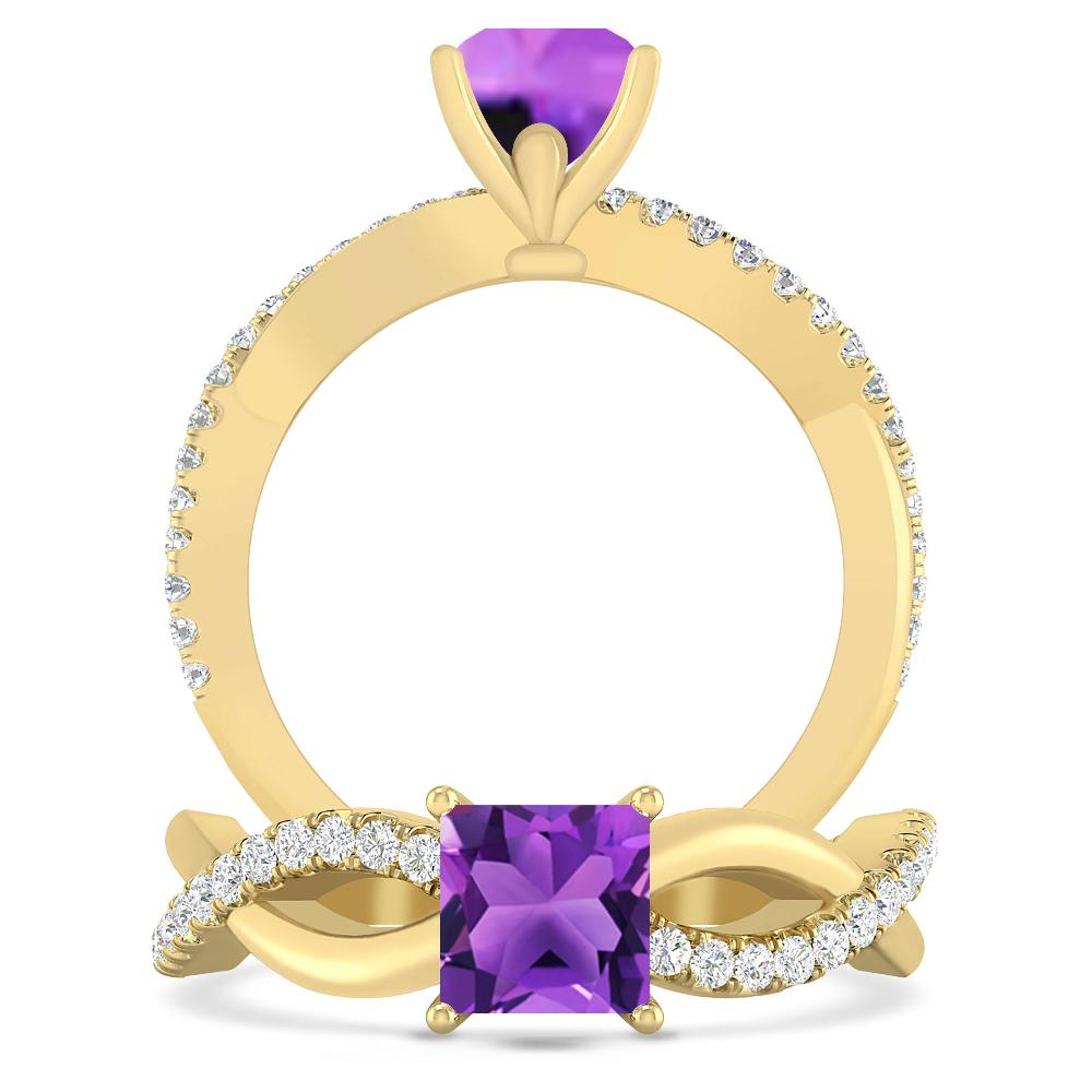 Yellow Gold - Amethyst