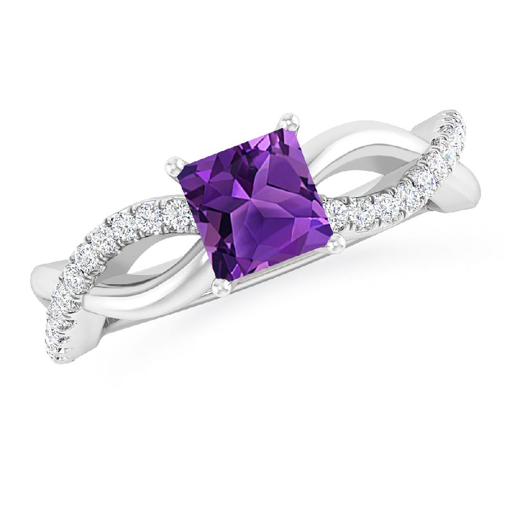 White Gold - Amethyst