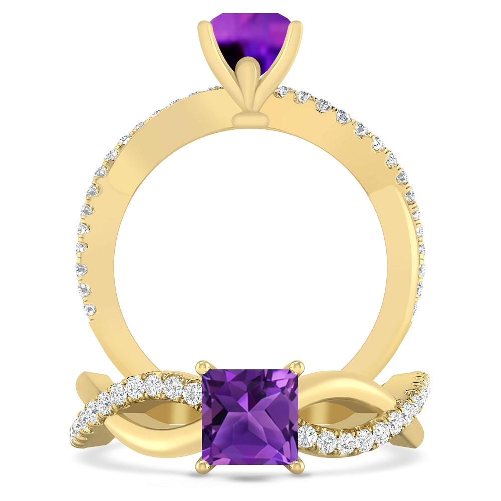 Yellow Gold - Amethyst