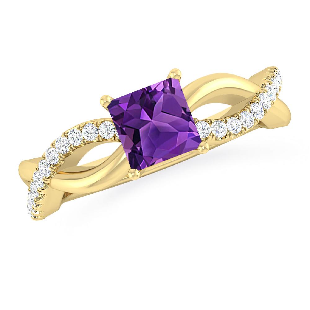 Yellow Gold - Amethyst