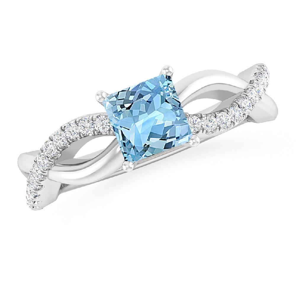 White Gold - Aquamarine