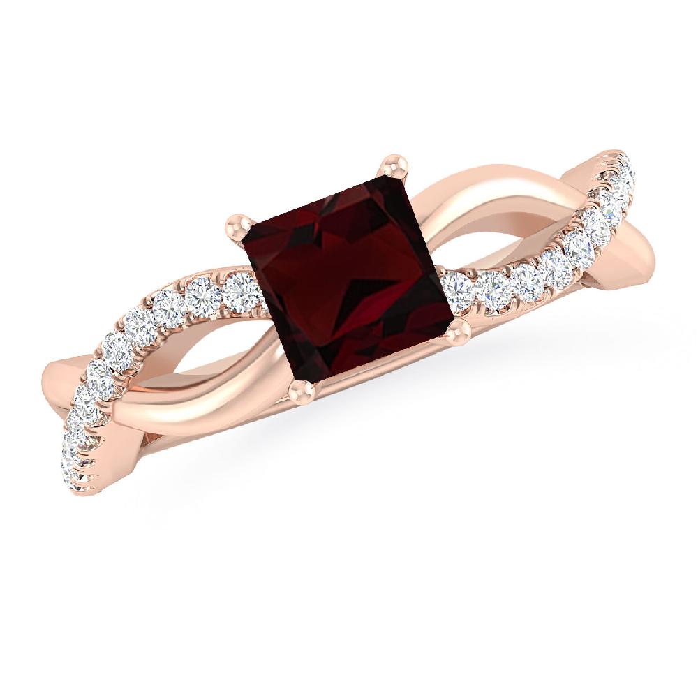 Rose Gold - Garnet