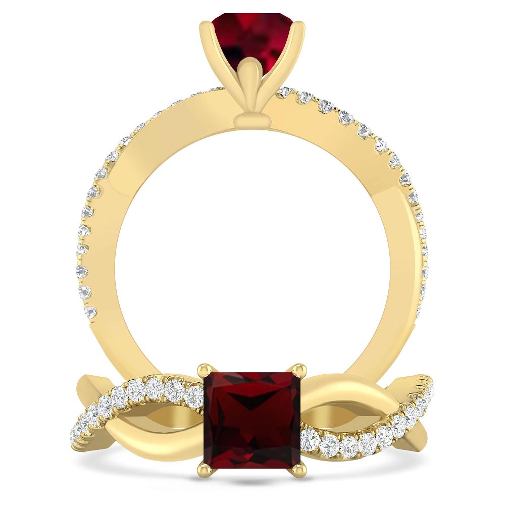 Yellow Gold - Garnet