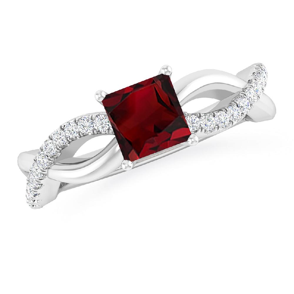 White Gold - Garnet