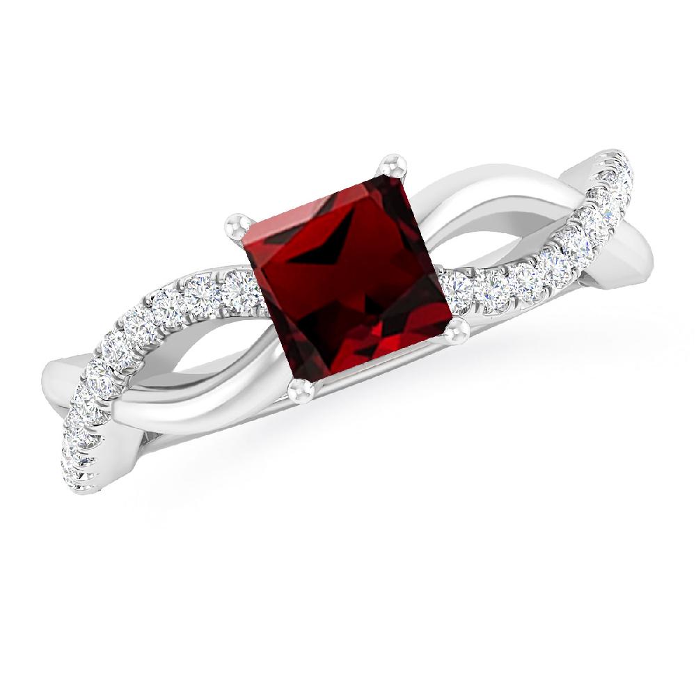 White Gold - Garnet