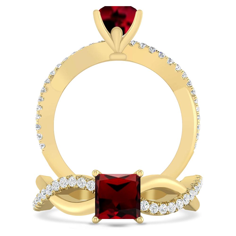 Yellow Gold - Garnet