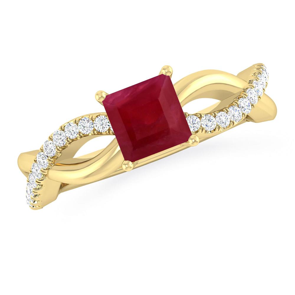 Yellow Gold - Ruby