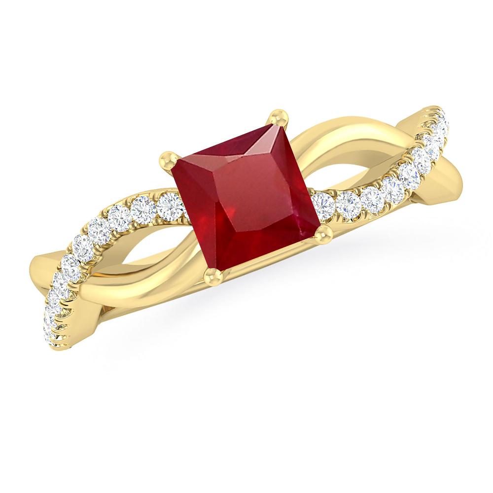 Yellow Gold - Ruby