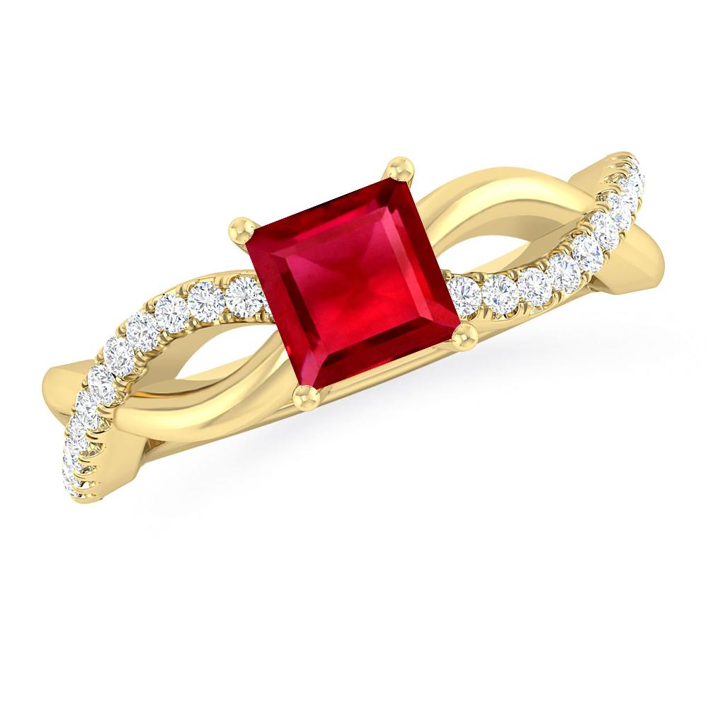 Yellow Gold - Ruby