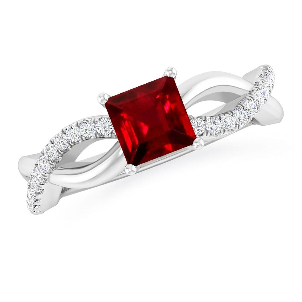 White Gold - Ruby