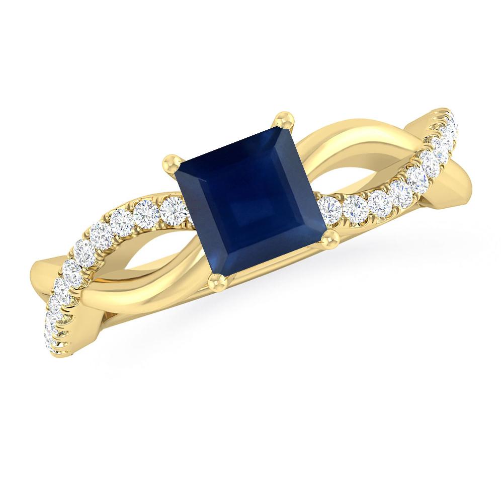 Yellow Gold - Sapphire