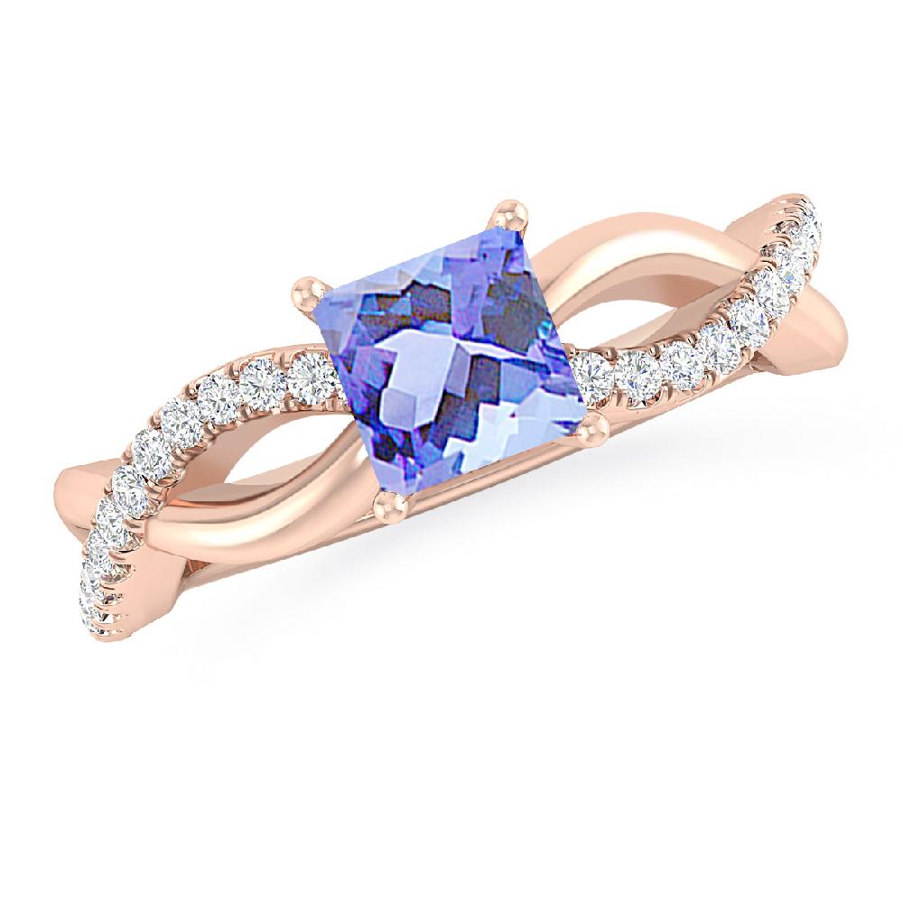 Rose Gold - Tanzanite