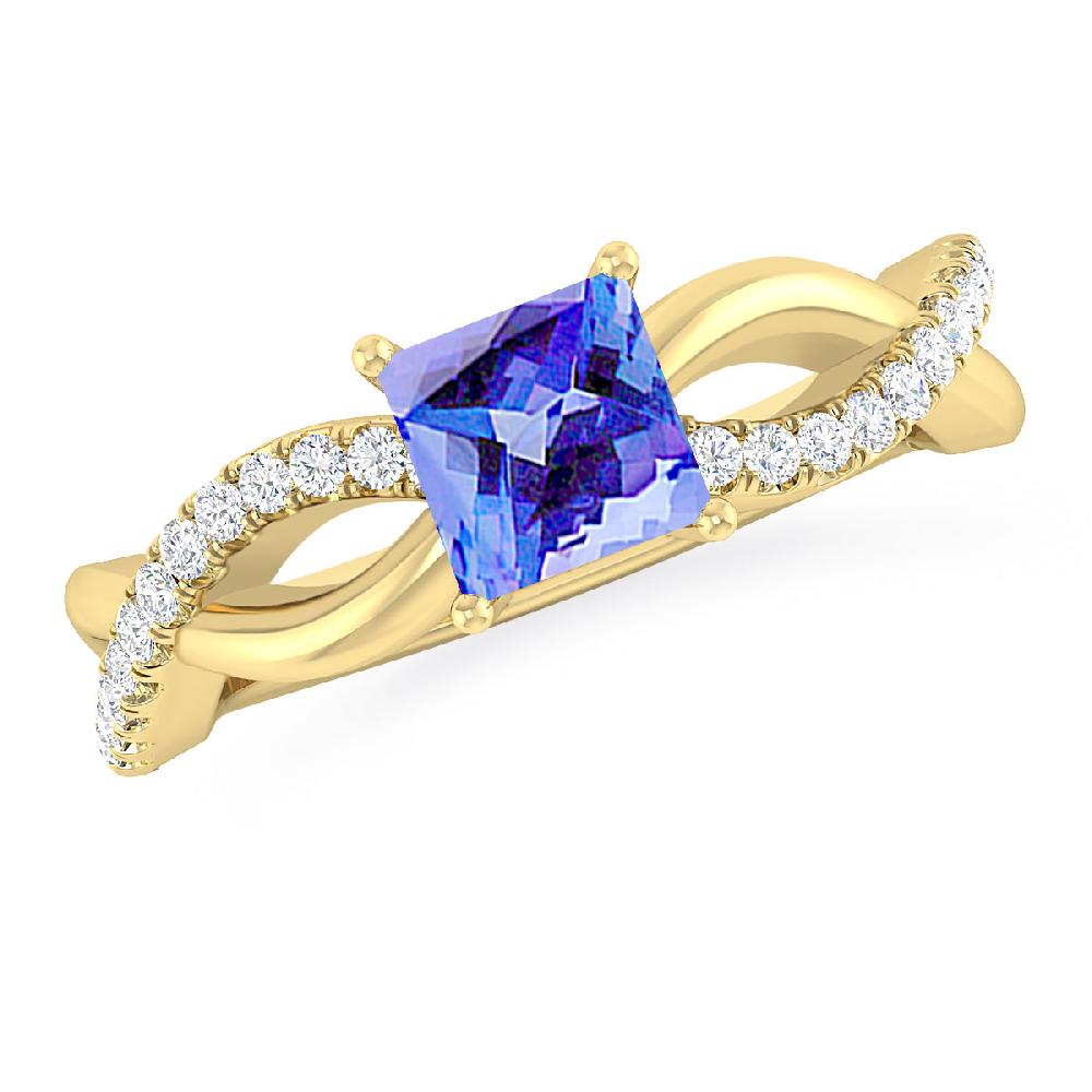 Yellow Gold - Tanzanite