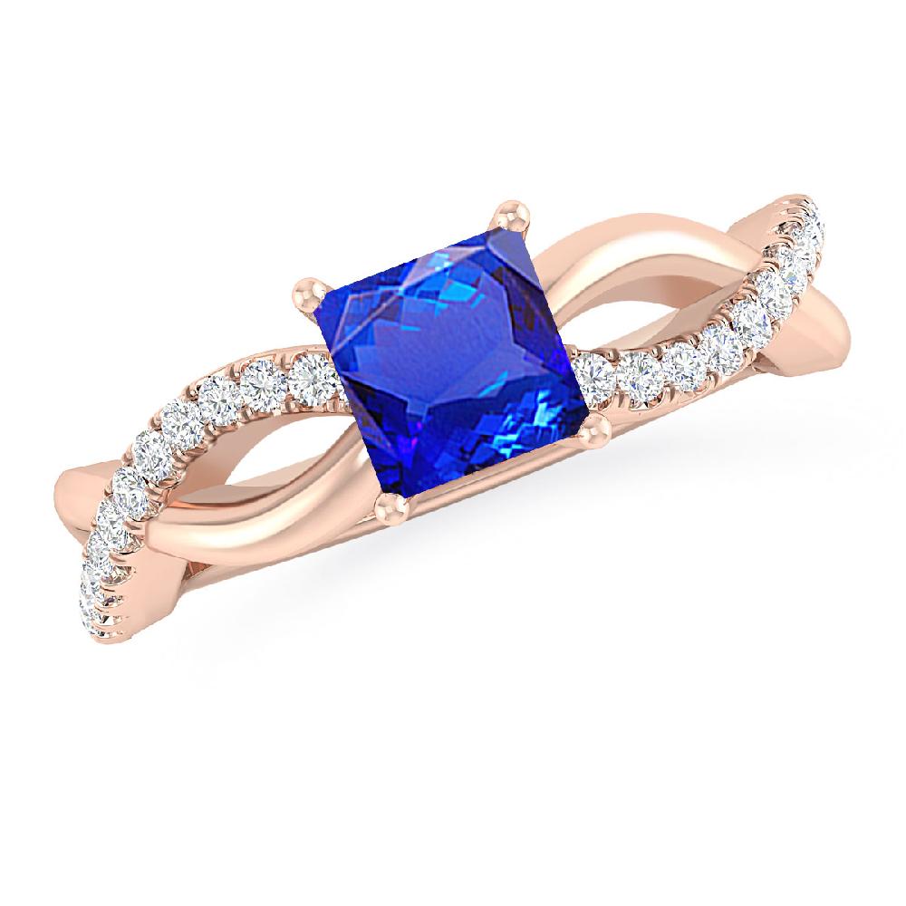 Rose Gold - Tanzanite