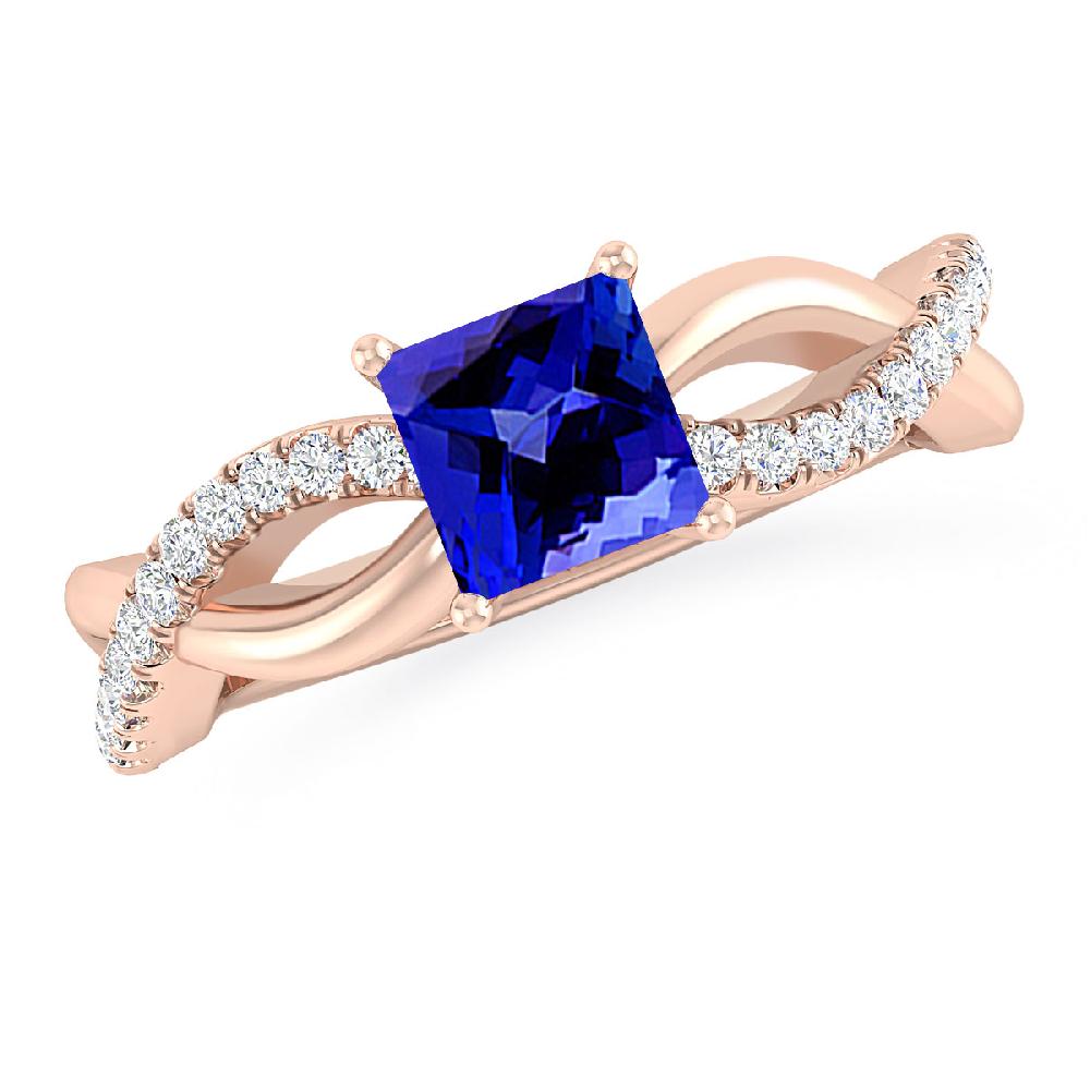 Rose Gold - Tanzanite