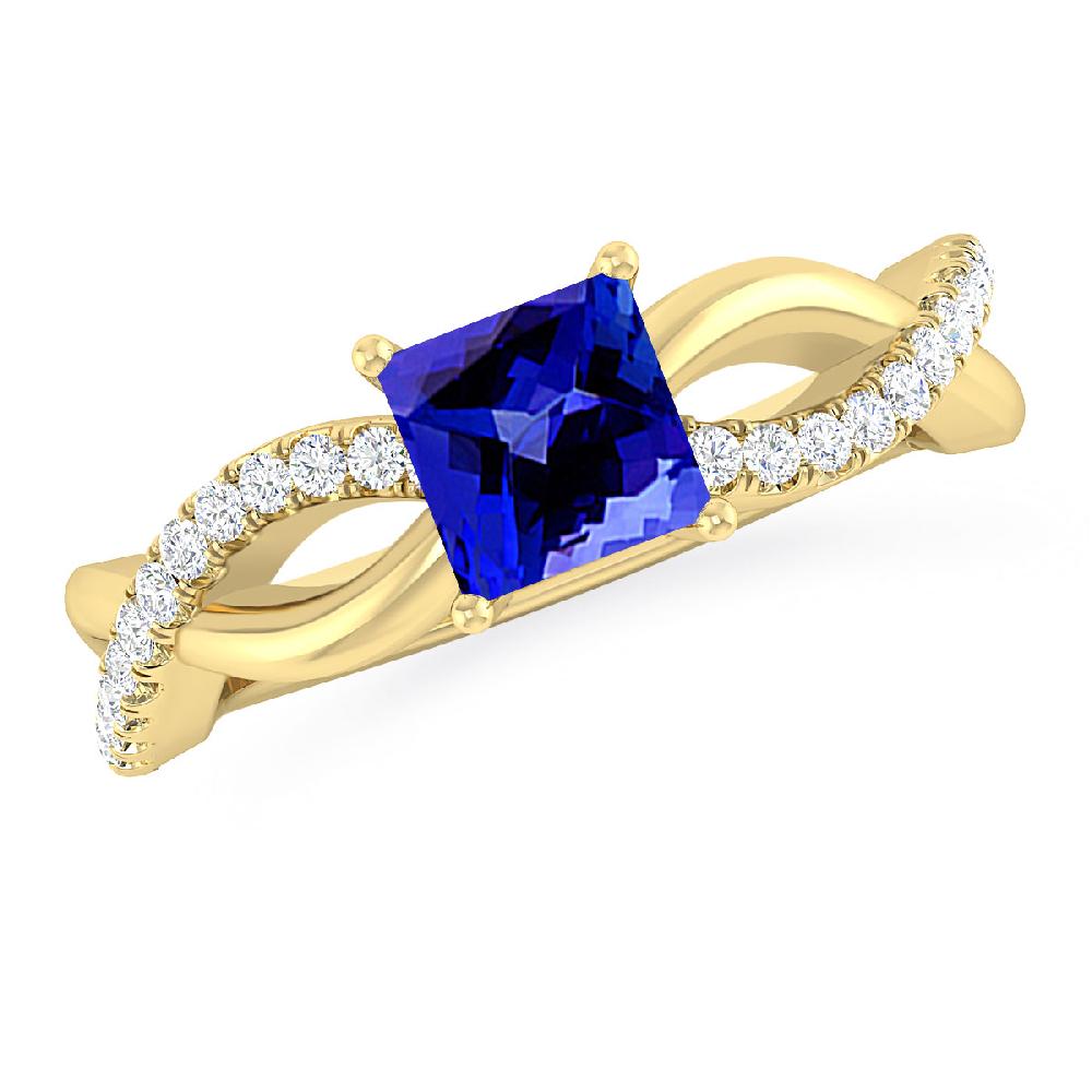 Yellow Gold - Tanzanite