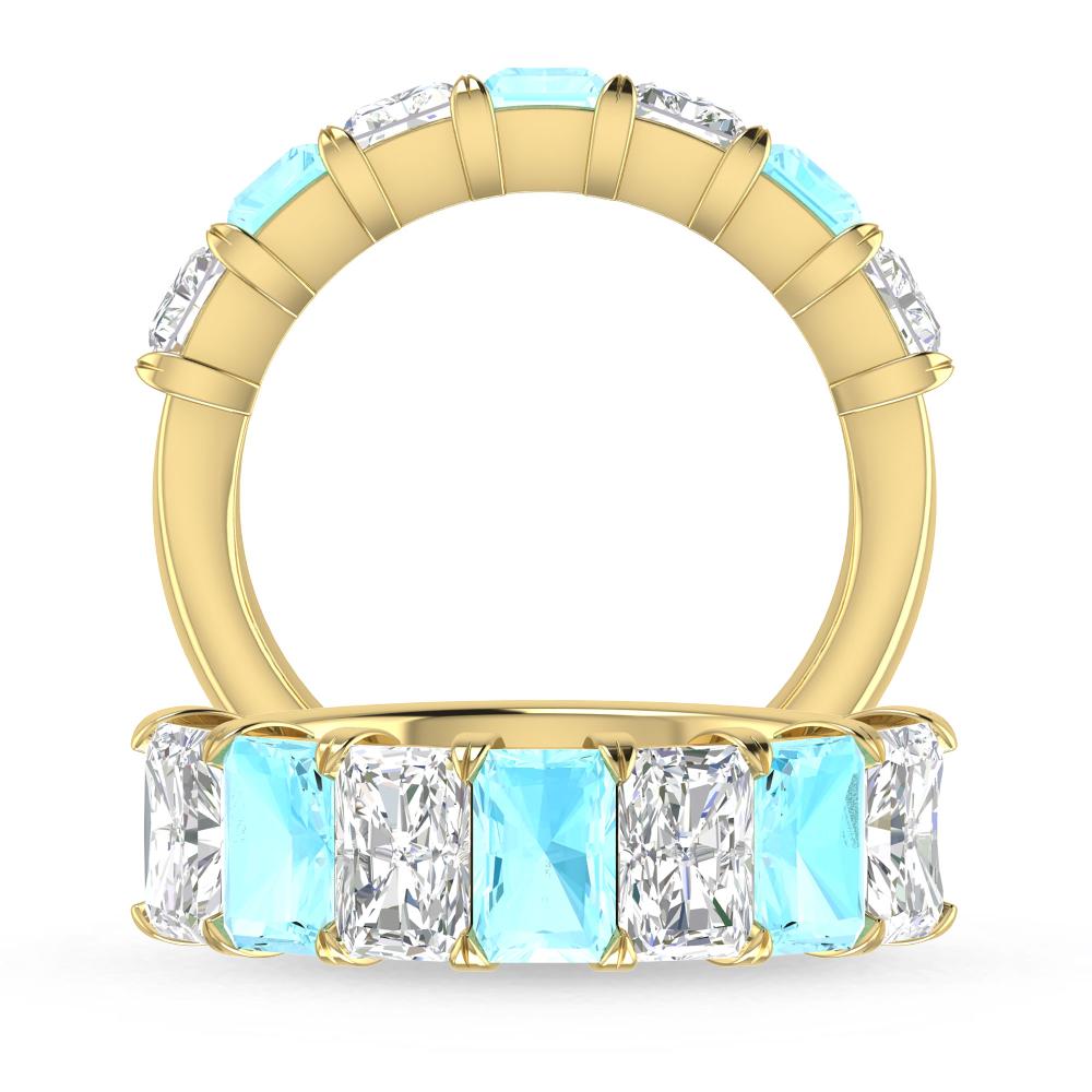 Yellow Gold - Aquamarine