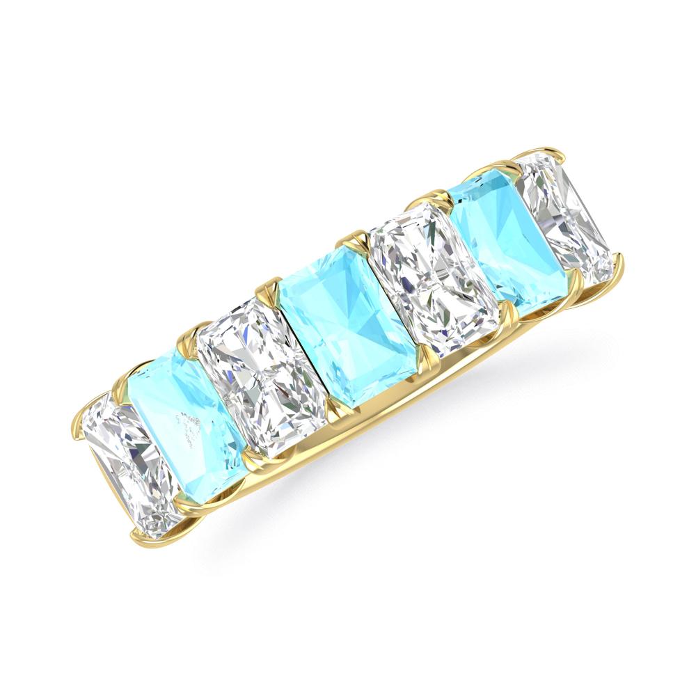 Yellow Gold - Aquamarine