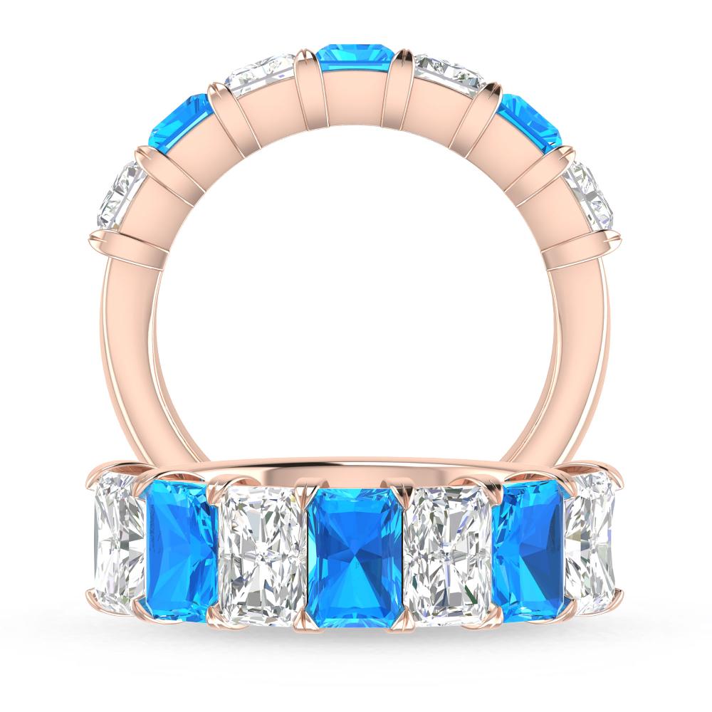 Rose Gold - Blue Topaz