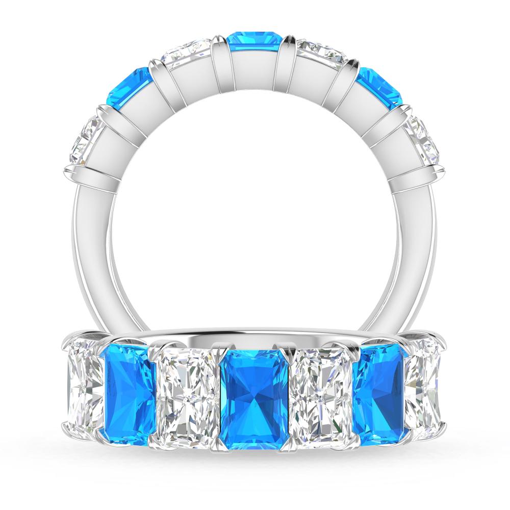 White Gold - Blue Topaz