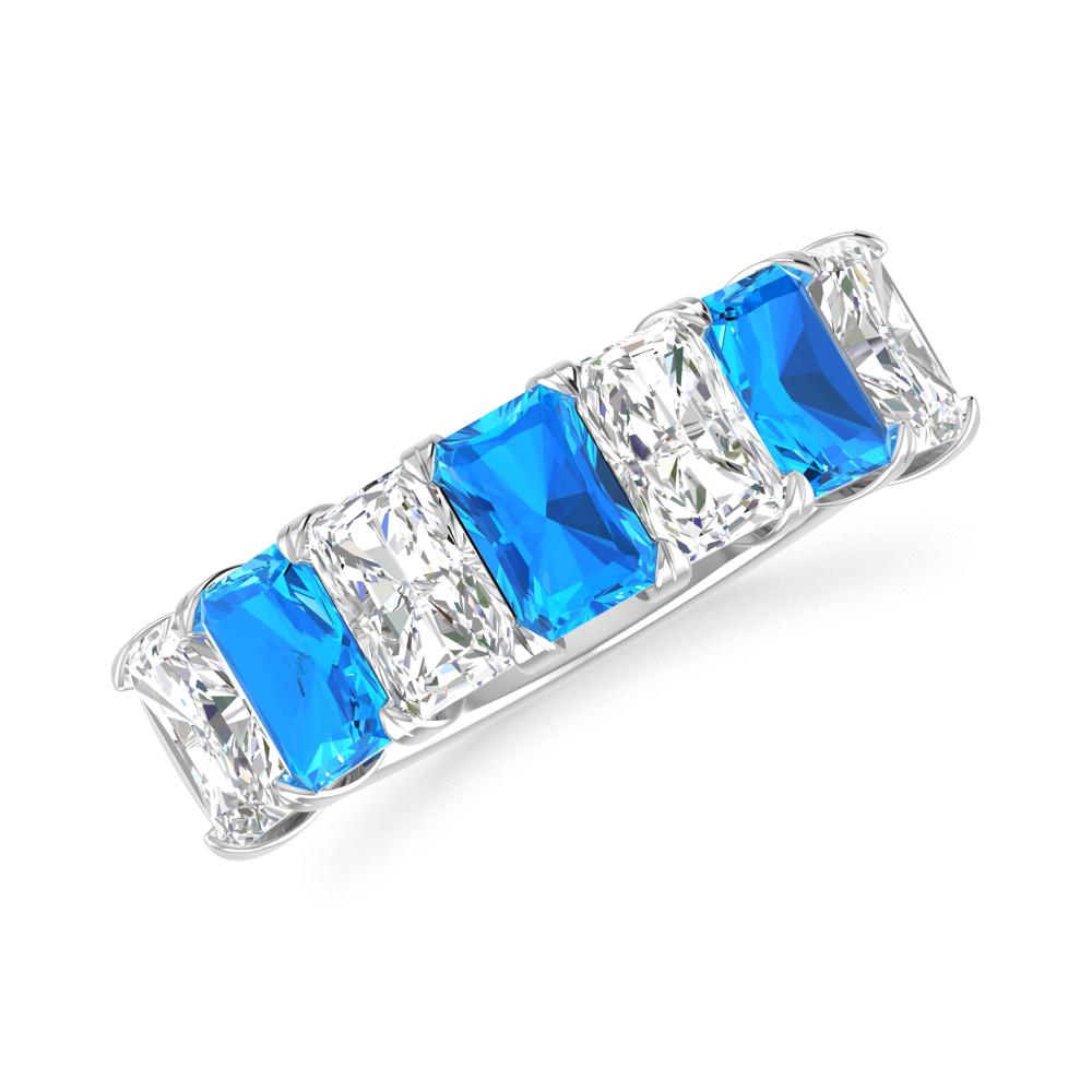 White Gold - Blue Topaz